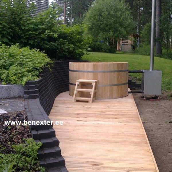 badezuber mit aussenofen