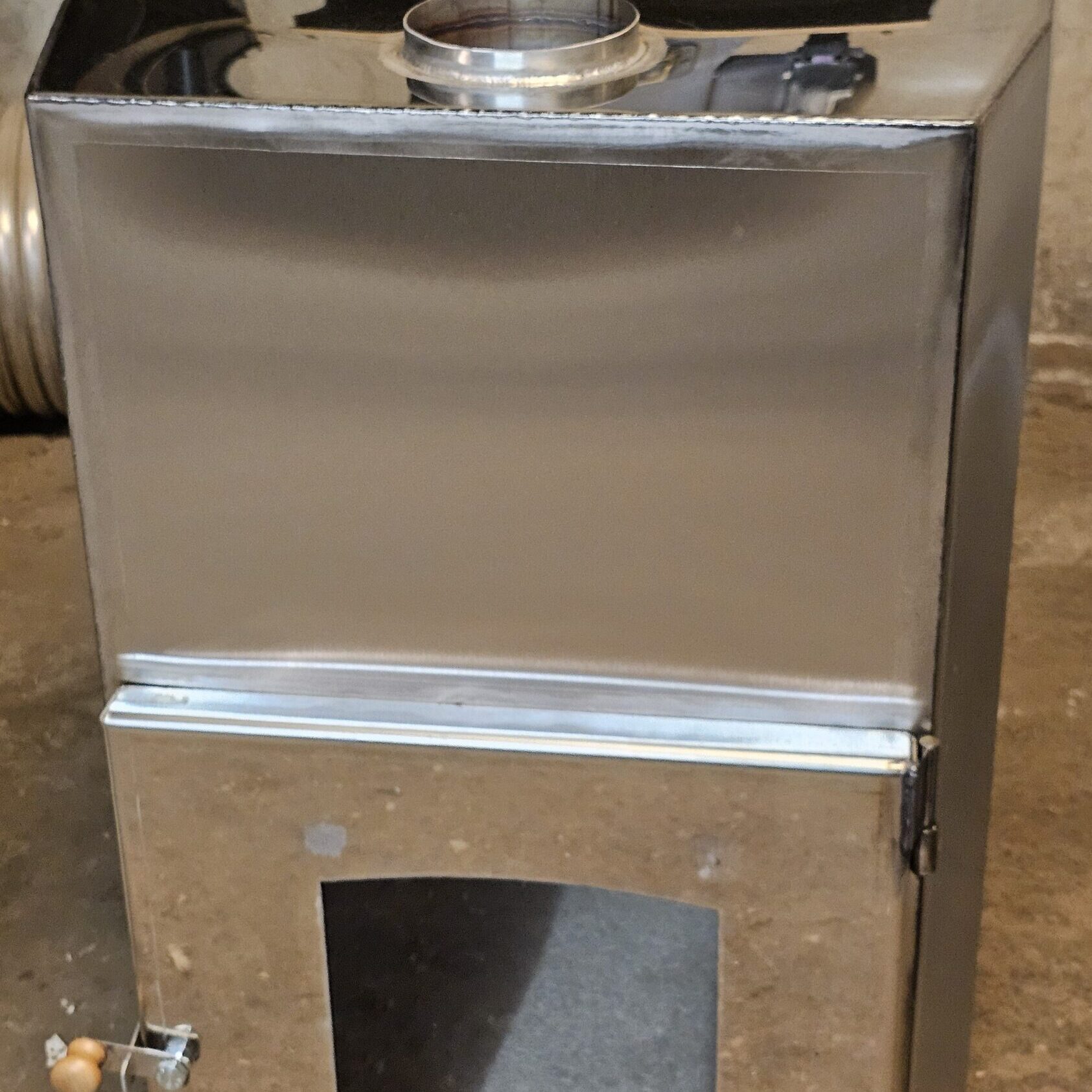 klaasuksega roostevaba suur kümblustünni ahi